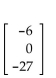 Find the product. -  A)  [48] B)  [-6 0 -27] C)  [-33] D)   