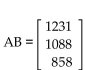 Find a matrix A and a column matrix B that describe the following tables involving credits and tuition costs. Find the matrix product AB, and interpret the significance of the entries of this product. -  A)    College A costs $892 and College B costs $1026. B)    College A costs $937 and College B costs $1140. C)    Tuition for Student 1 is $1241, tuition for Student 2 is $1118, and tuition for Student 3 is $863. D)    Tuition for Student 1 is $1231, tuition for Student 2 is $1088, and tuition for Student 3 is $858.