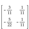 Find the inverse of the matrix, if possible. -  A)    B)    C)    D)   