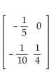 Find the inverse of the matrix, if possible. -  A)    B)    C)    D)  No inverse