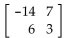 Determine whether the matrix is invertible by finding the determinant of the matrix. -  A)  Invertible B)  Not invertible