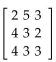 Find the determinant of the given matrix. -  A)  -14 B)  14 C)  202 D)  -94