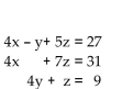 Solve the system, using Cramer's rule, if possible. -  A)  {(-6, 2, 12) } B)    C)  {(6, 2, 1) } D)  {(6, 1, 2) }