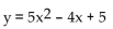 Use a system of equations to find the parabola of the form y =   + bx + c that goes through the three given points. -(4, 101) , (2, 33) , (3, 62)  A)    B)    C)    D)   