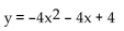 Use a system of equations to find the parabola of the form y =   + bx + c that goes through the three given points. -(-2, -12) , (-5, -84) , (-3, -28)  A)    B)    C)    D)   