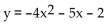 Use a system of equations to find the parabola of the form y =   + bx + c that goes through the three given points. -(4, -86) , (5, -127) , (3, -53)  A)    B)    C)    D)   