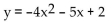 Use a system of equations to find the parabola of the form y =   + bx + c that goes through the three given points. -(4, -86) , (5, -127) , (3, -53)  A)    B)    C)    D)   