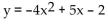 Use a system of equations to find the parabola of the form y =   + bx + c that goes through the three given points. -(4, -86) , (5, -127) , (3, -53)  A)    B)    C)    D)   