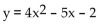 Use a system of equations to find the parabola of the form y =   + bx + c that goes through the three given points. -(4, -86) , (5, -127) , (3, -53)  A)    B)    C)    D)   