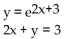 Solve the system by graphing on a calculator. Round to the nearest hundredth if necessary. -  A)  {(0.75, -4.5) } B)  {(0.75, 4.5) } C)  {(-0.75, -4.5) } D)  {(-0.75, 4.5) }