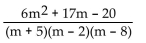 Perform the indicated operation and simplify. -  A)    B)    C)  6m - 1 D)   