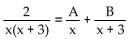 Find the unknowns on the right side of the partial fraction decomposition. -  A)    B)    C)    D)   