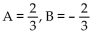 Find the unknowns on the right side of the partial fraction decomposition. -  A)    B)    C)    D)   