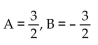 Find the unknowns on the right side of the partial fraction decomposition. -  A)    B)    C)    D)   