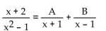 Find the unknowns on the right side of the partial fraction decomposition. -  A)    B)    C)    D)   