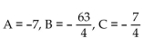Find the unknowns on the right side of the partial fraction decomposition. -  A)    B)    C)    D)   