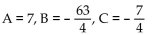 Find the unknowns on the right side of the partial fraction decomposition. -  A)    B)    C)    D)   