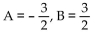 Find the unknowns on the right side of the partial fraction decomposition. -  A)    B)    C)    D)   
