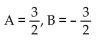 Find the unknowns on the right side of the partial fraction decomposition. -  A)    B)    C)    D)   