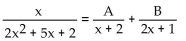 Find the unknowns on the right side of the partial fraction decomposition. -  A)    B)    C)    D)   