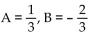 Find the unknowns on the right side of the partial fraction decomposition. -  A)    B)    C)    D)   