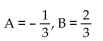 Find the unknowns on the right side of the partial fraction decomposition. -  A)    B)    C)    D)   