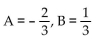 Find the unknowns on the right side of the partial fraction decomposition. -  A)    B)    C)    D)   