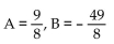 Find the unknowns on the right side of the partial fraction decomposition. -  A)    B)    C)    D)   