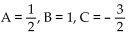 Find the unknowns on the right side of the partial fraction decomposition. -  A)    B)    C)    D)   