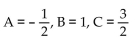 Find the unknowns on the right side of the partial fraction decomposition. -  A)    B)    C)    D)   