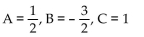 Find the unknowns on the right side of the partial fraction decomposition. -  A)    B)    C)    D)   