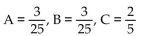 Find A, B, and C for the partial fraction decomposition. -  A)    B)    C)    D)   