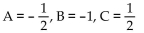 Find A, B, and C for the partial fraction decomposition. -  A)    B)    C)    D)   