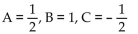 Find A, B, and C for the partial fraction decomposition. -  A)    B)    C)    D)   