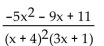 Find the partial fraction decomposition. -  A)    B)    C)    D)   