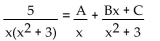 Find the unknowns on the right side of the partial fraction decomposition. -  A)    B)    C)    D)   