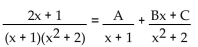 Find the unknowns on the right side of the partial fraction decomposition. -  A)    B)    C)    D)   