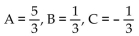 Find the unknowns on the right side of the partial fraction decomposition. -  A)    B)    C)    D)   