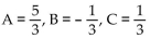 Find the unknowns on the right side of the partial fraction decomposition. -  A)    B)    C)    D)   