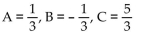 Find the unknowns on the right side of the partial fraction decomposition. -  A)    B)    C)    D)   