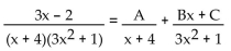 Find the unknowns on the right side of the partial fraction decomposition. -  A)    B)    C)    D)   