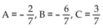 Find the unknowns on the right side of the partial fraction decomposition. -  A)    B)    C)    D)   