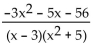 Decompose into partial fractions. -  A)    B)    C)    D)   