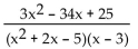 Decompose into partial fractions. -  A)    B)    C)    D)   