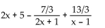 Decompose into partial fractions. -  A)    B)    C)    D)   