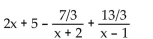 Decompose into partial fractions. -  A)    B)    C)    D)   