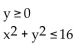 Write a system of inequalities whose solution set is the region shown. -  A)    B)    C)    D)   
