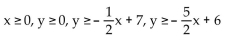 Write a system of inequalities whose solution set is the region shown. -  A)    B)    C)    D)   