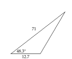 Approximate the area of the triangle to the nearest tenth. -  A)  336.6 B)  345.9 C)  351.7 D)  332.4