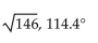 Find the magnitude and direction angle of the resultant. -  A)  16, 114.4°  B)    C)    D)    